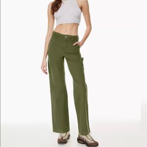 Tna Greenwich Pant High-waisted carpenter twill pants Size